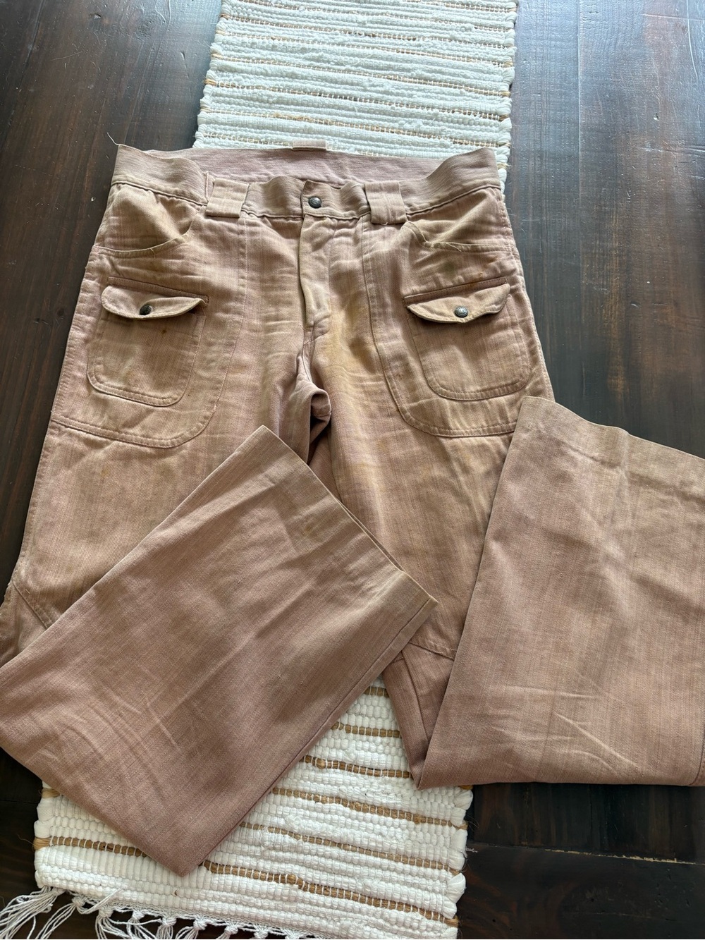 Vintage pre-1997 Made in British Colony Hong Kong flared cargo pants